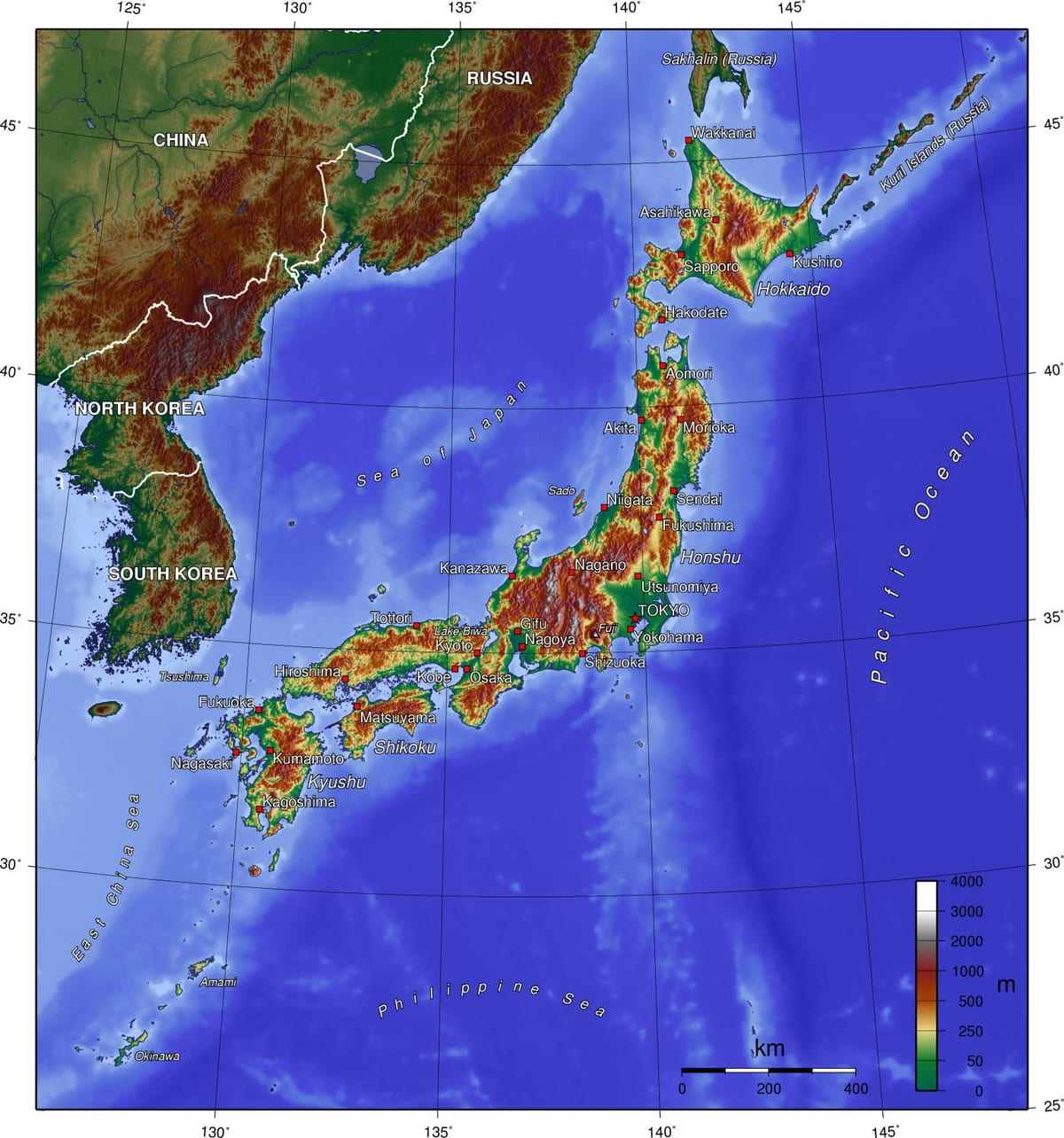 giappone mappa offline