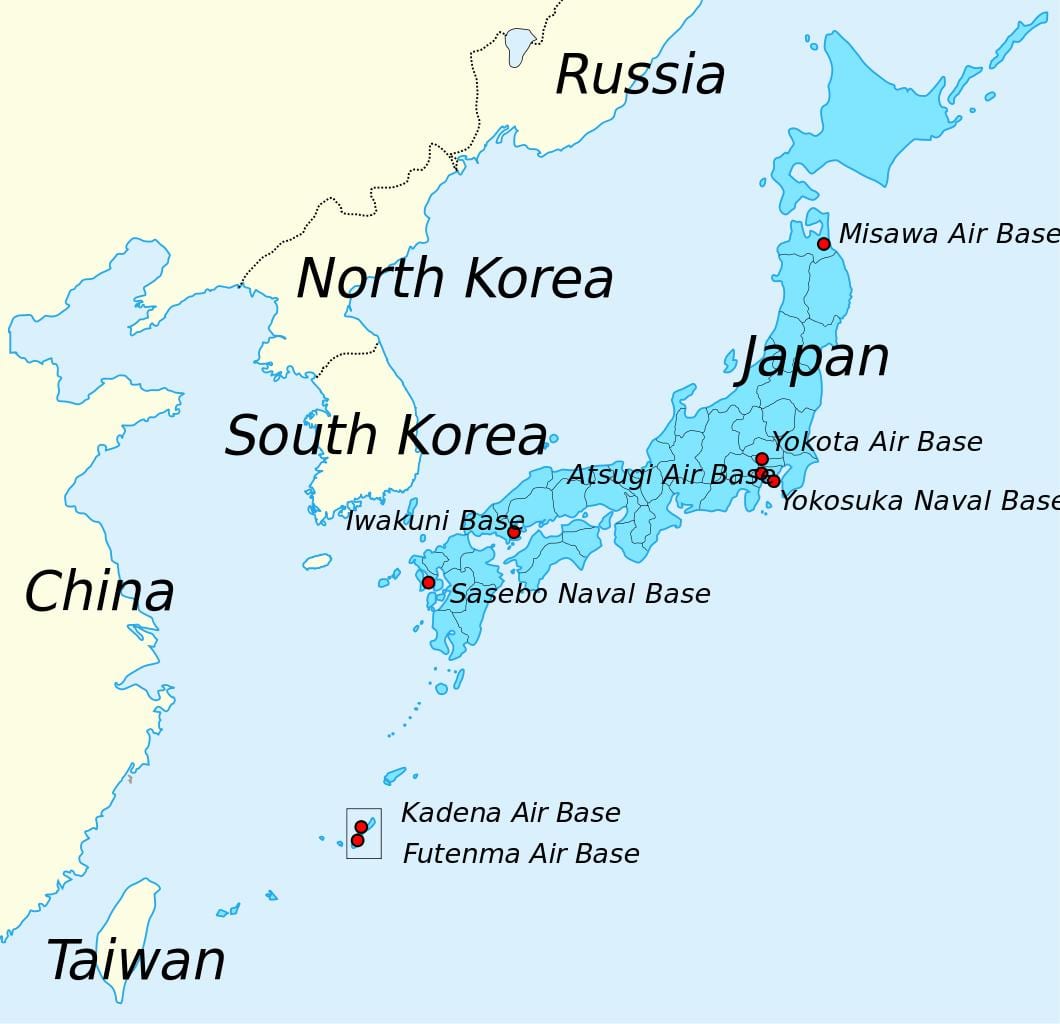 giappone mappa ww2