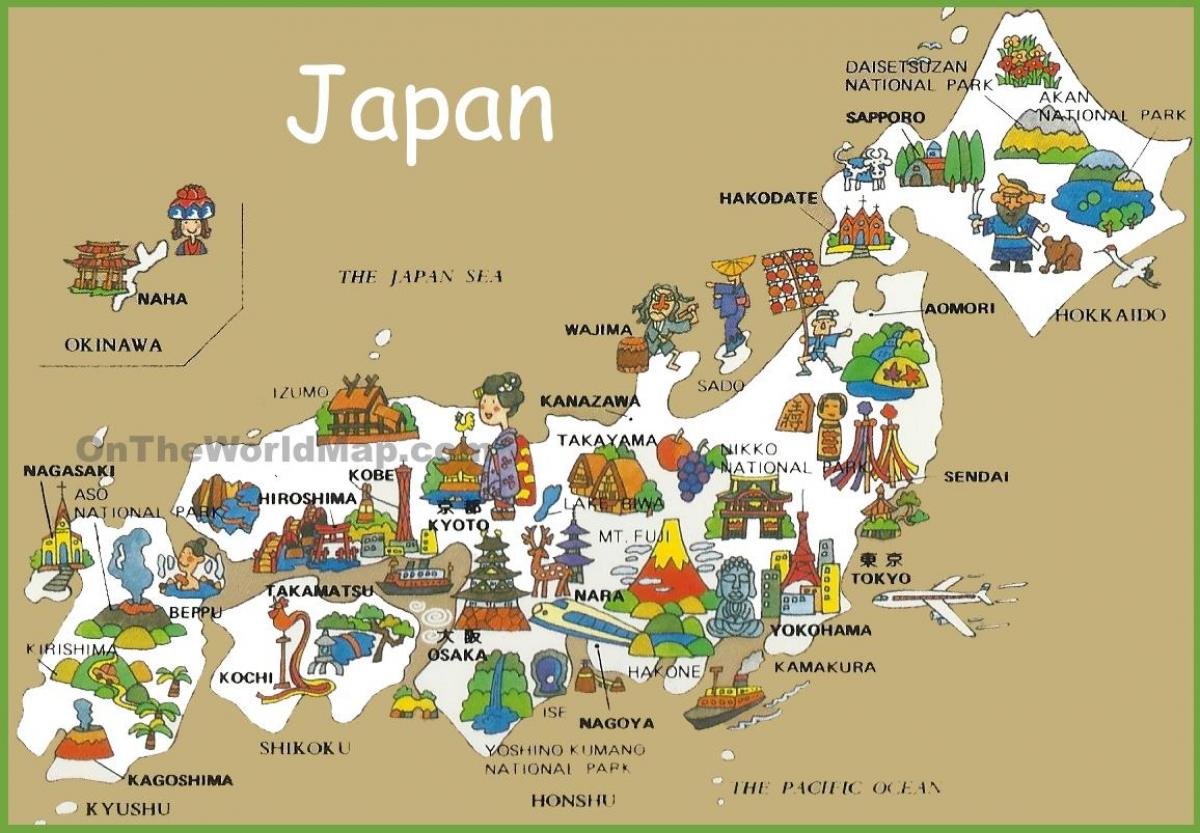 mappa turistica giappone