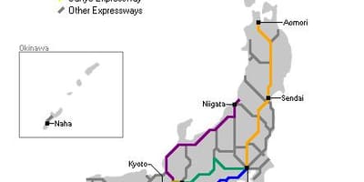 Mappa del giappone autostrada