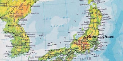 Mappa altimetrica del giappone