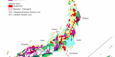Carta geologica del giappone