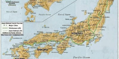 Mappa topografica giappone