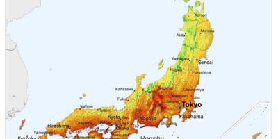 Mappa del giappone sole