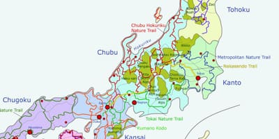 Mappa di giapponese alpi