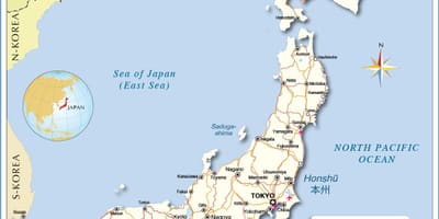 Città del giappone mappa
