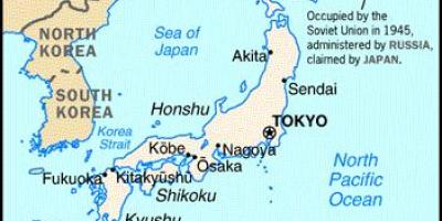 Giappone e nei paesi limitrofi, mappa