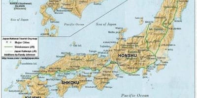 Giappone mappa dettagliata