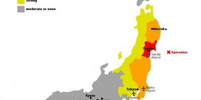 Mappa di tsunami in giappone